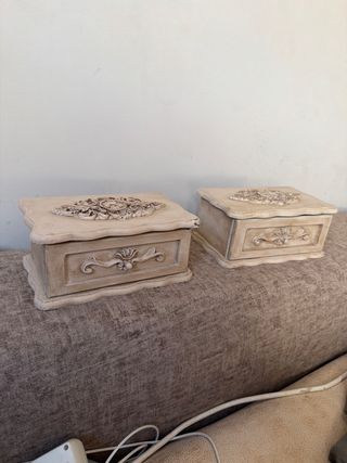 Caja joyero vintage decorada