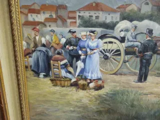 Cuadro Óleo Decorativo, con marco de madera