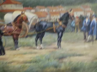 Cuadro Óleo Decorativo, con marco de madera