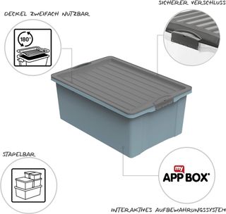 Rotho Compact Caja de almacenamiento 38l con tapa,