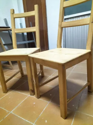 2 Sillas Madera IKEA