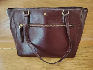 Bolso Piel Ralph Lauren Burdeos