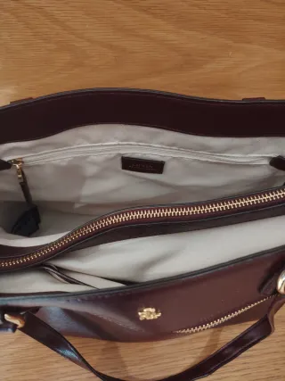 Bolso Piel Ralph Lauren Burdeos