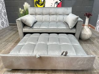 Sofa cama color gris, NUEVO