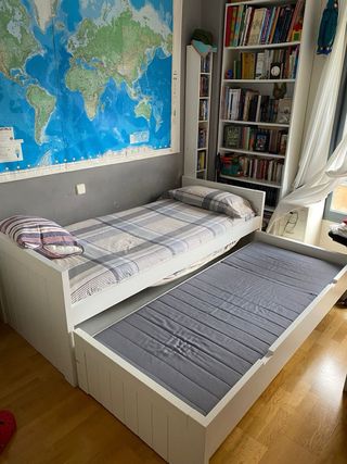 Cama nido blanca con cajones fabricado para Balda