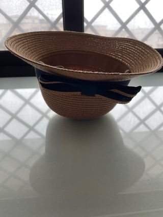 Cappello paglietta bambina con fiocco