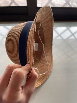 Cappello paglietta bambina con fiocco