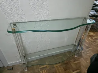 Recibidor de cristal verde transparente