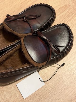Mocasines de piel Zara Woman Limited Edition
