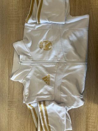Chandal Adidas Real Madrid Blanco y Dorado