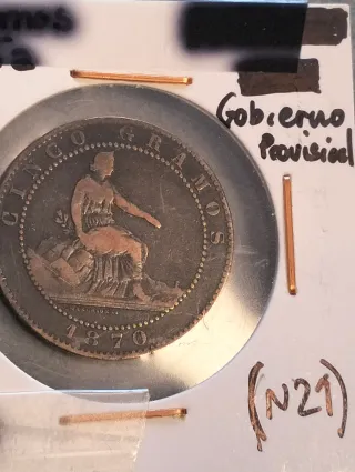 5 Céntimos 1870 España Gobierno Provisional