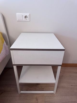 2x Mesitas de noche Trysil blanco