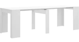 Mesa extensible blanca