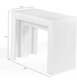 Mesa extensible blanca