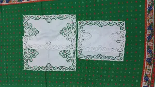 6 centrini vintage ricamati