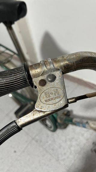 Bicicleta plegable verde