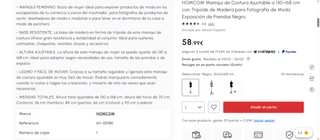 Maniquí de costura/patronaje