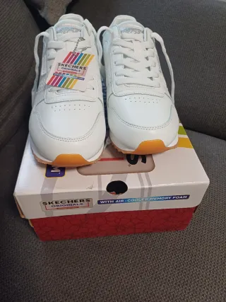 Skechers Zapatillas Blancas Mujer Talla 40