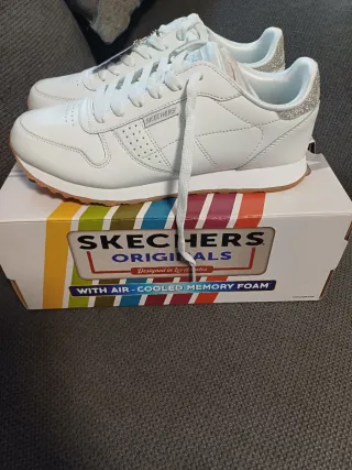 Skechers Zapatillas Blancas Mujer Talla 40