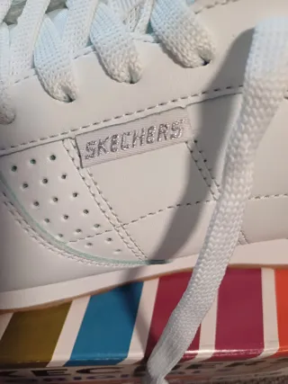 Skechers Zapatillas Blancas Mujer Talla 40