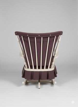 Sedia a Dondolo Vintage – Legno Laccato e velluto