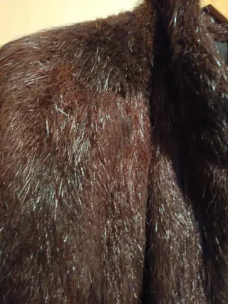 Chaquetón de piel marrónç