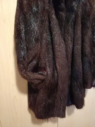 Chaquetón de piel marrónç