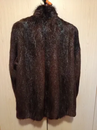 Chaquetón de piel marrónç