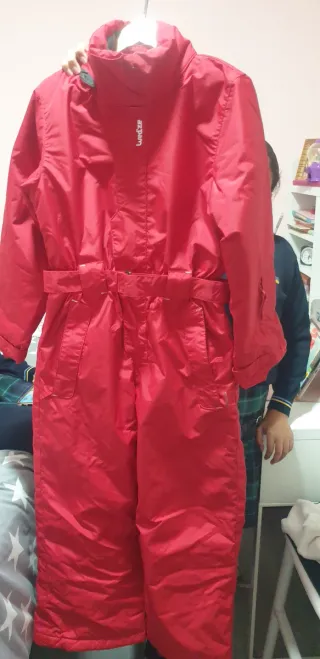 Mono de esquí rojo chica/chico6 a 8 años