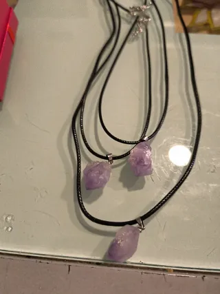 Collar Amatista Natural Plata