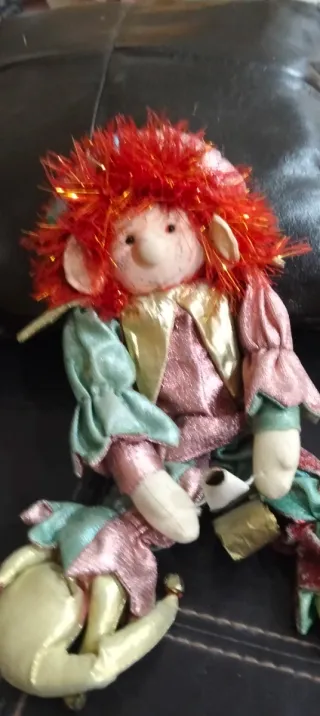 Arlecchino Giullare Pupazzo Decorativo. Bellissimo