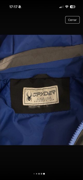 Chaqueta esquí niño Spyder T.14