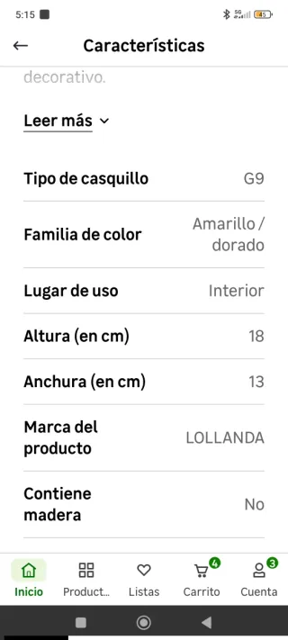 2 Apliques LED Baño Metal y Cristal Dorado