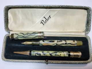 Parker Duofold RARISSIMO set stilografica portamin