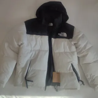 Plumífero Negro Blanco Talla S