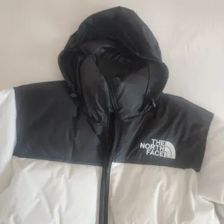 Plumífero Negro Blanco Talla S