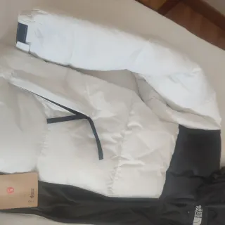 Plumífero Negro Blanco Talla S