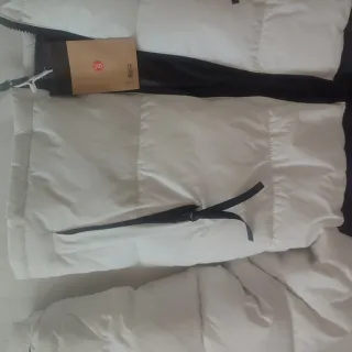 Plumífero Negro Blanco Talla S