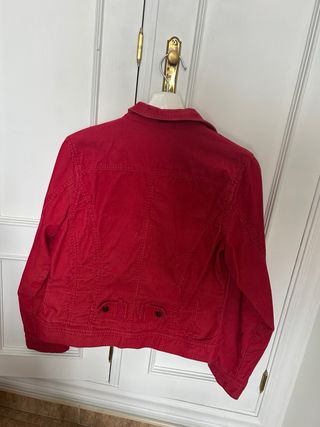 Cazadora vaquera roja corduroy