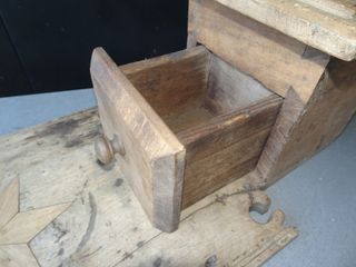 Antiguo Molinillo Café Marquetería S-XIX