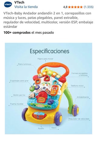 Correpasillos Vtech 2 en 1 Andandín
