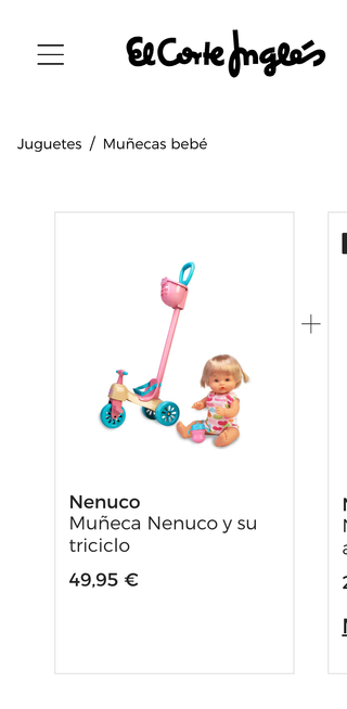 Muñeca Nenuco con triciclo rosa y azul