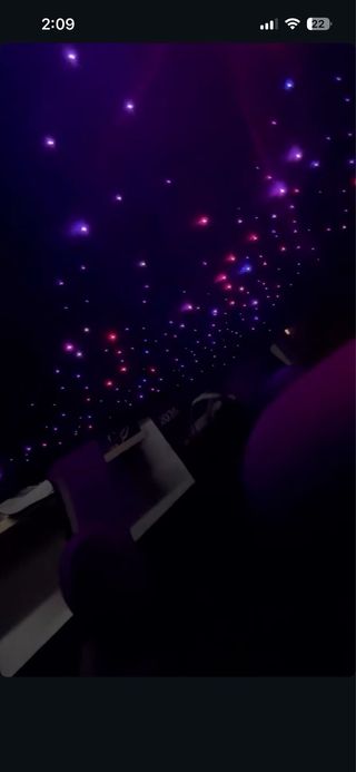 Techo tapizado y cielo estrellado