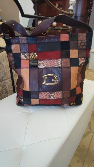 Borsa a spalla Braccialini patchwork