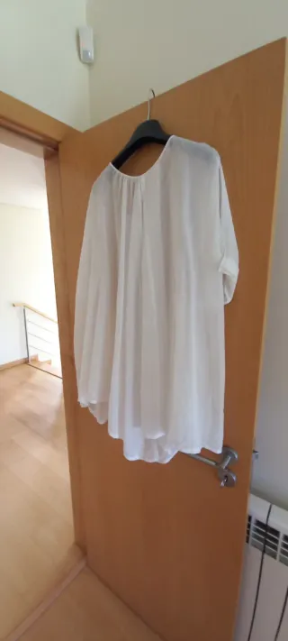 Blusa cor pérola em seda