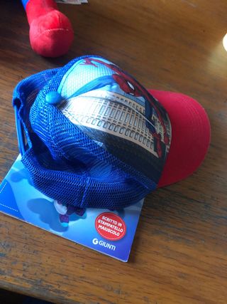 Set spider man .peluche parlante cappello e