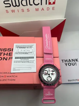 Swatch x Omega Pink Moon
