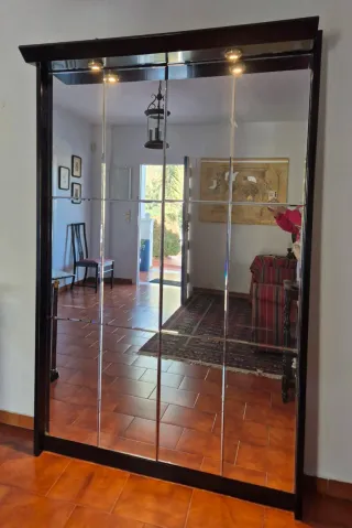 Espejo modular de pared con luz