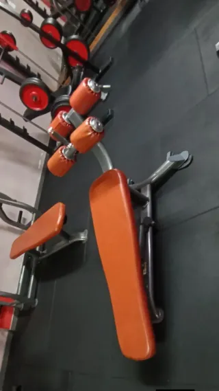 Banco de pesas y accesorios gimnasio