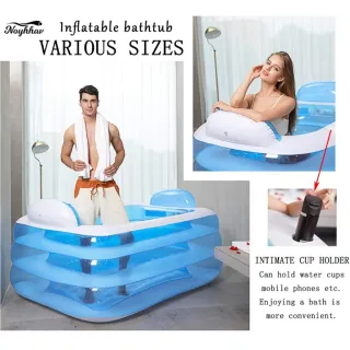 Bañera Inflable NOYHHAV Azul y Blanca